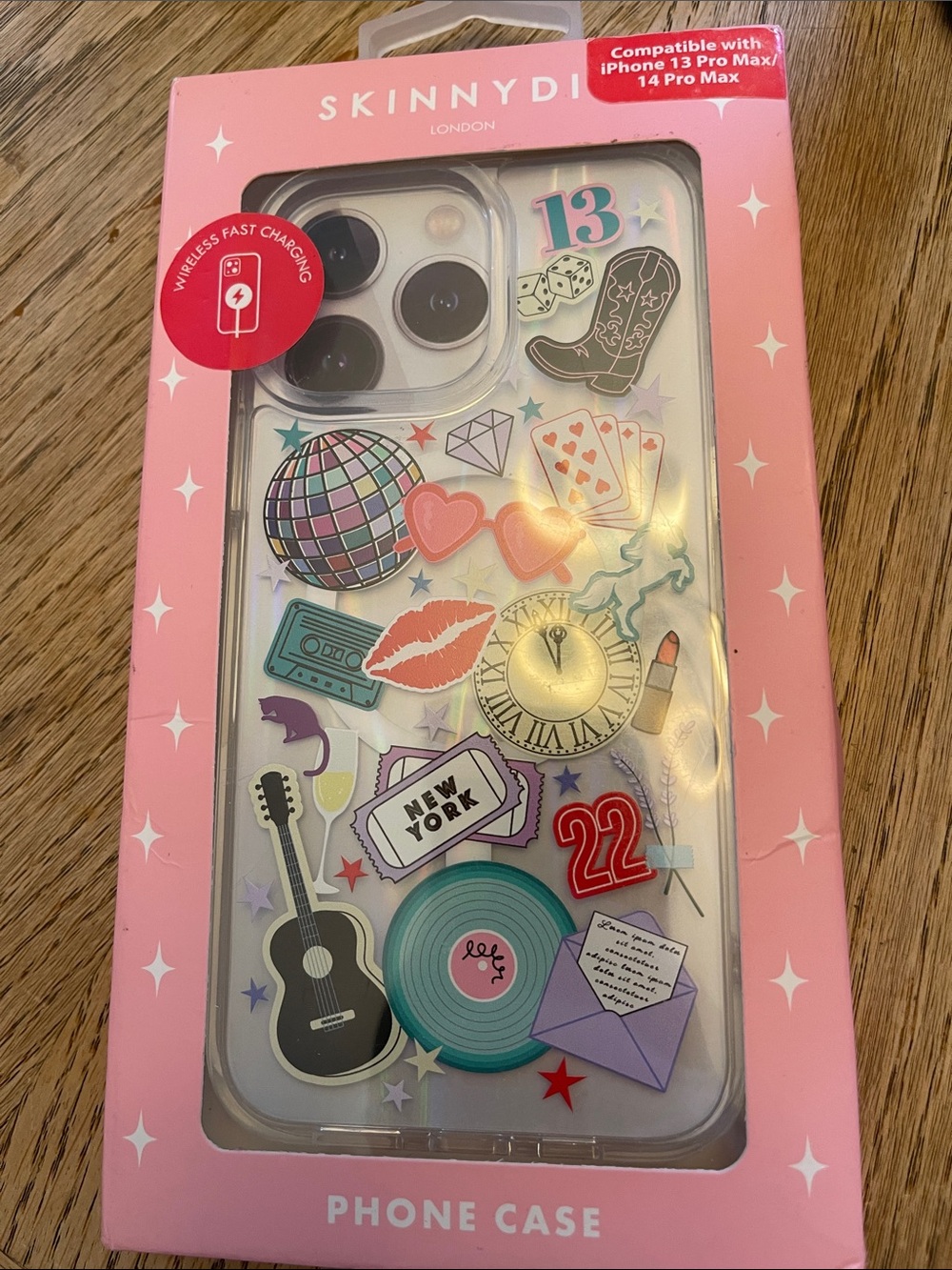Skinnydip London Clear Sticker-Graphic Phone Case — Pink Accents